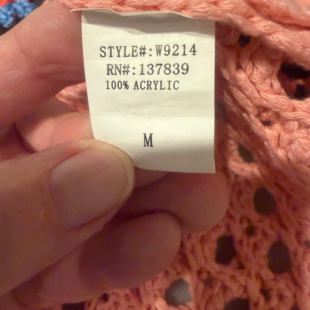 Debut Multicolor Crochet Women's sweater top - Picture 5 of 7